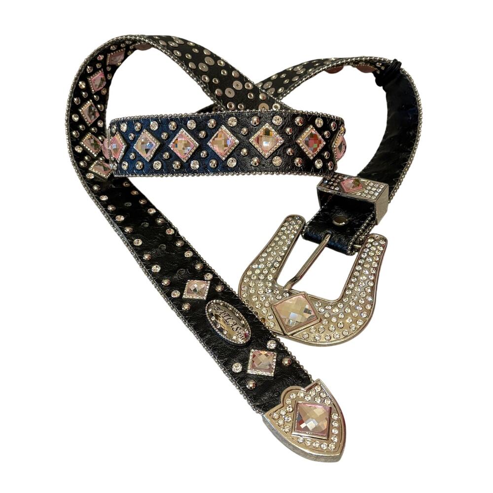 WB Atlas Rhinestone Western Studded Belt 48”XL Bling Cowgirl Glam Festival